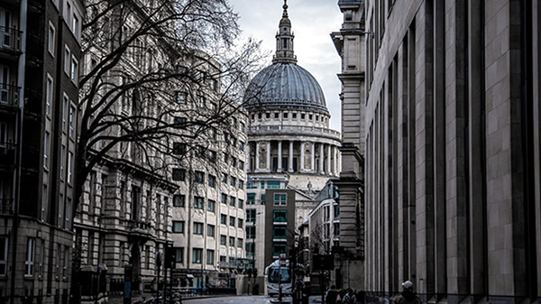 Photo of St Paul's Cathedral in London.