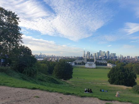Greenwich Park view from the Observatory Greenwich Park view from the Observatory on Greenwich Tavern Tour