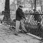 London garden squares: Railings being removed